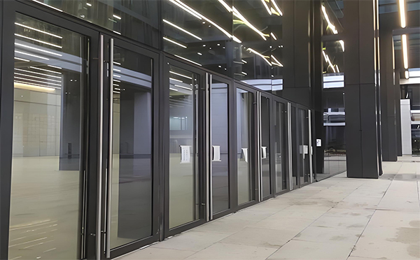 托喀依乡玻璃地弹门